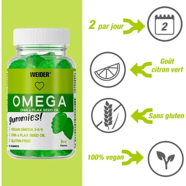 Omega 50 Gummies de Weider pas cher - Nutriwellness