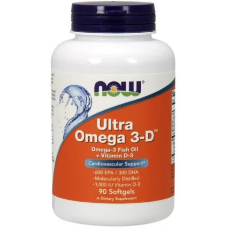 Ultra Omega 3-D with Vitamin D-3 - 90 softgels de NOW Foods pas cher