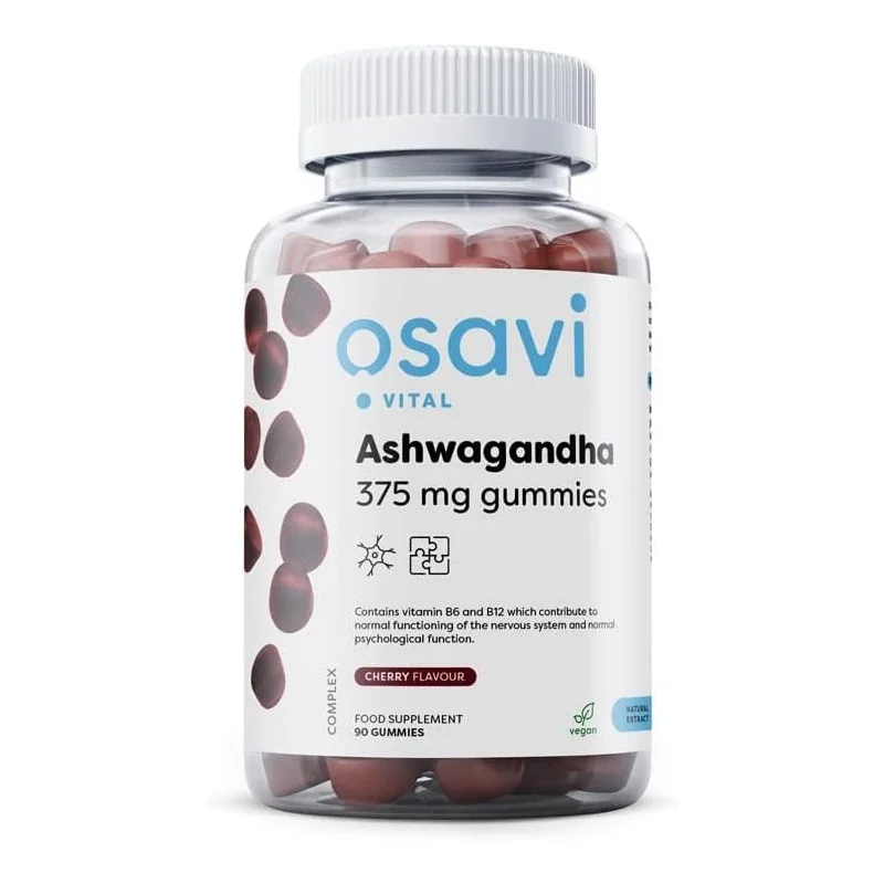 Ashwagandha 375mg Gummies, Cherry - 90 gummies - Osavi