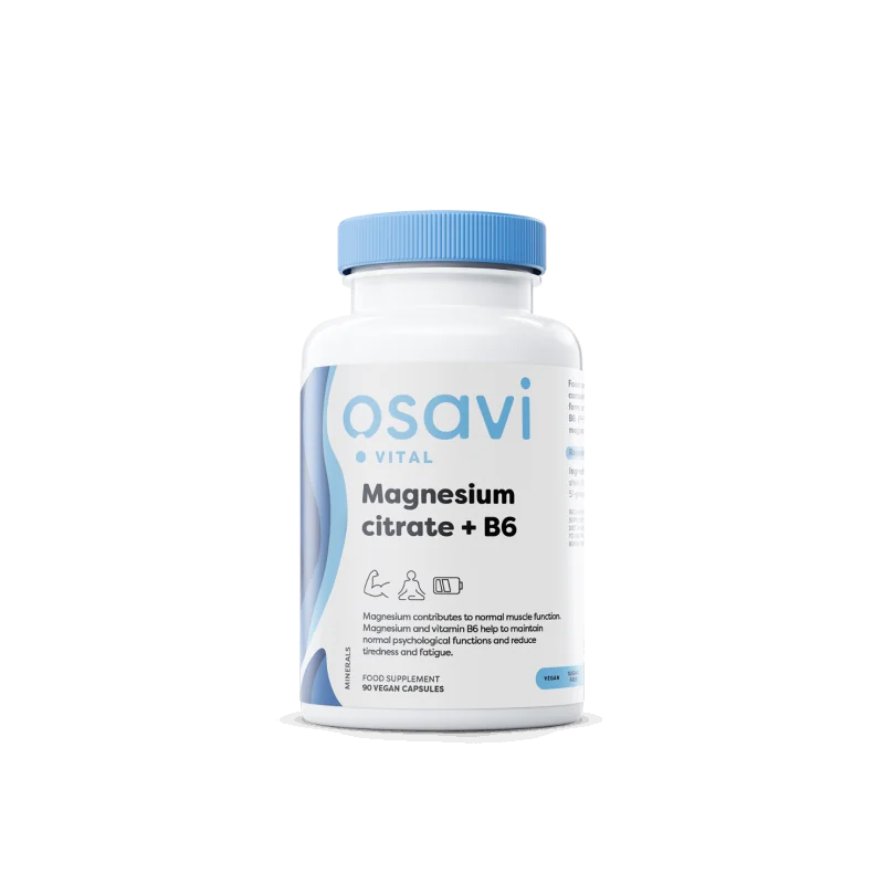 Magnesium Citrate + B6 - 375mg - 90 vcaps - Osavi