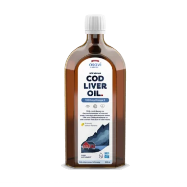 Norwegian Cod Liver Oil - 1000mg Omega 3 (Lemon) - 500 ml d'Osavi