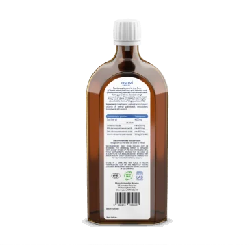 Norwegian Cod Liver Oil - 1000mg Omega 3 (Lemon) - 500 ml d'Osavi