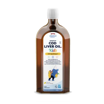 Norwegian Cod Liver Oil Kids - 500mg Omega 3 (Lemon) - 250 ml d'Osavi