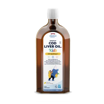 Norwegian Cod Liver Oil Kids - 500mg Omega 3 (Lemon) - 500 ml d'Osavi