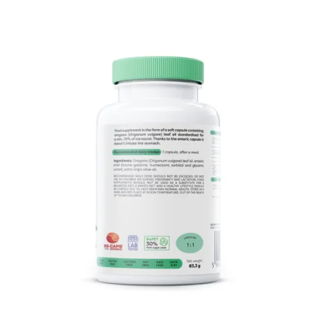 Oregano Oil Carvacrol - 180mg - 120 enteric caps - Osavi