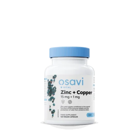 Zinc + Copper, 15mg + 1mg - 120 vegan caps d'Osavi pas cher