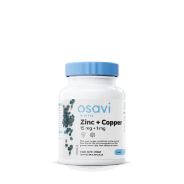 Zinc + Copper, 15mg + 1mg - 120 vegan caps d'Osavi pas cher
