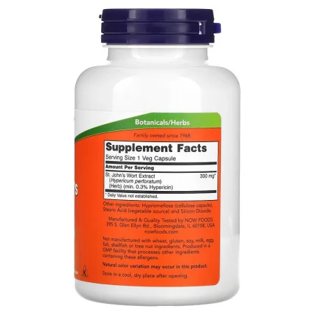 St. John's Wort - 300mg - 250 vcaps - NOW Foods