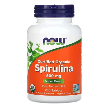 Spirulina Certified 500mg (200) de Now Foods - Nutriwellness
