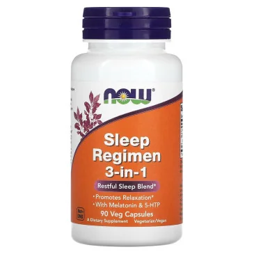 Sleep Regimen 3-in-1 - 90 vcaps de NOW Foods pas cher - Nutriwellness