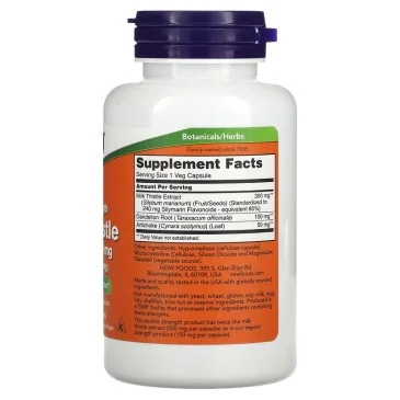 Silymarin with Artichoke & Dandelion - 300mg de NOW Foods pas cher