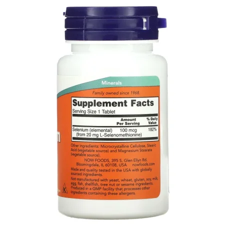 Selenium - 100mcg - 100 tablets - NOW Foods