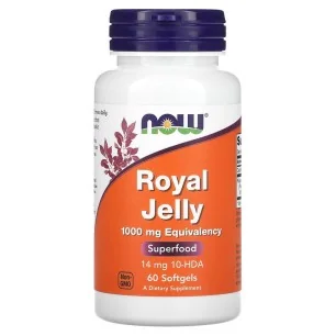 Royal Jelly - 1000mg Equivalency - 60 softgels de NOW Foods pas cher