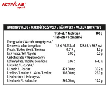 BCAA 1000 XXL d'Activlab pas cher - Nutriwellness