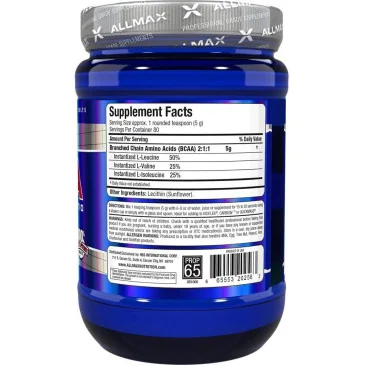 BCAA 2:1:1 - 400 grams d'AllMax Nutrition pas cher - Nutriwellness