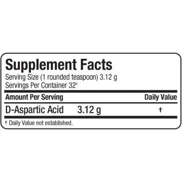 D-Aspartic Acid - 100 grams d'AllMax Nutrition pas cher