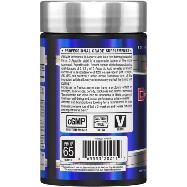D-Aspartic Acid - 100 grams d'AllMax Nutrition pas cher