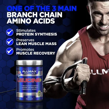 Leucine +, 5000mg - 400 grams d'AllMax Nutrition pas cher