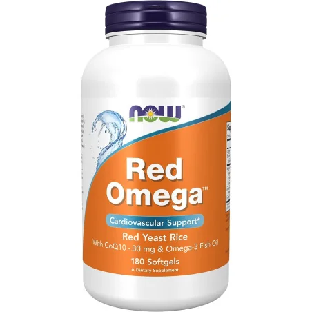 Red Omega (Red Yeast Rice) - 180 softgels de NOW Foods pas cher