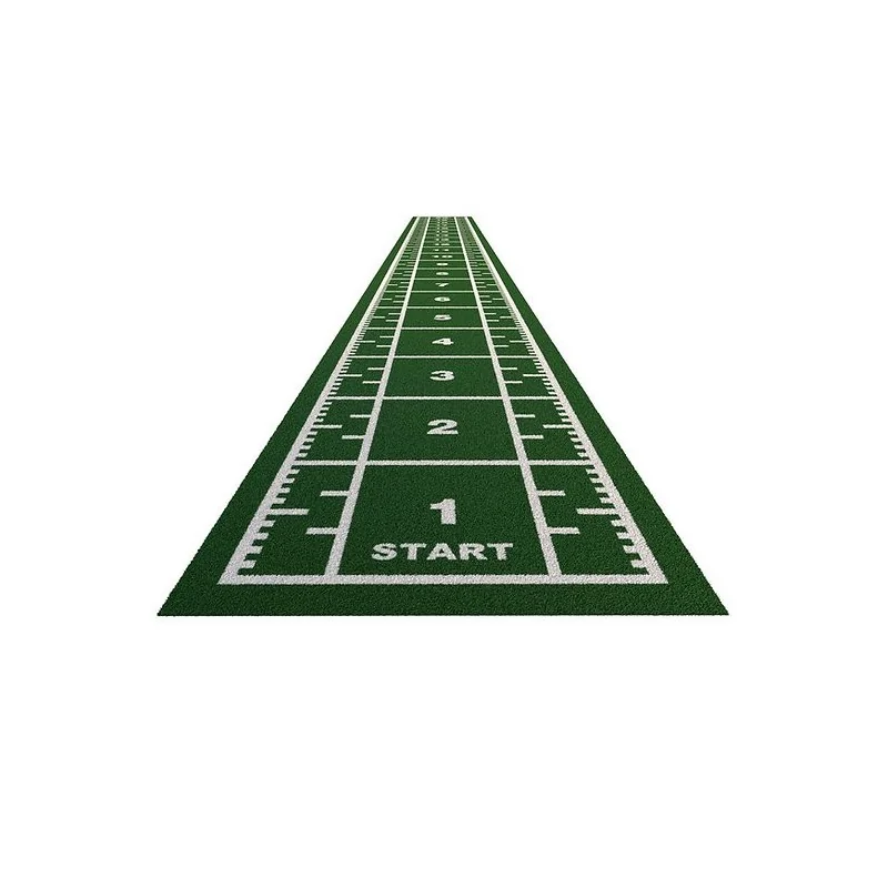 Piste en gazon - 20m x 2m Vert - Curled (poils courts)