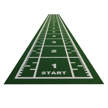Piste en gazon - 20m x 2m Vert - Curled (poils courts) pas cher