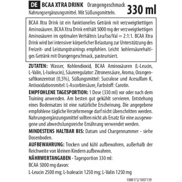 Bcaa Xtra - 24 x 330 ml d'Activlab pas cher - Nutriwellness