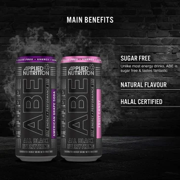 ABE Energy + Performance Cans - 12 x 330 ml d'Applied Nutrition