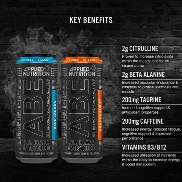 ABE Energy + Performance Cans - 12 x 330 ml d'Applied Nutrition