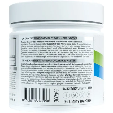Prime - Creatine - 300 grams de Naughty Boy pas cher - Nutriwellness