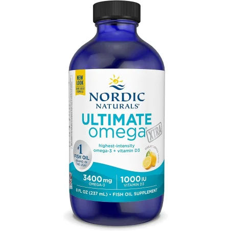 Ultimate Omega Xtra - 3400mg Lemon - 237 ml Nordic Naturals pas cher