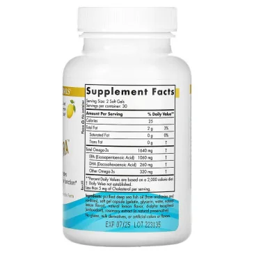 EPA Xtra, 1640mg Lemon - 60 softgels de Nordic Naturals pas cher