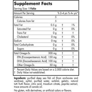 Nordic Omega-3 Fishies, 300mg Yummy Tutti Frutti Taste - 36 fishies - Nordic Naturals