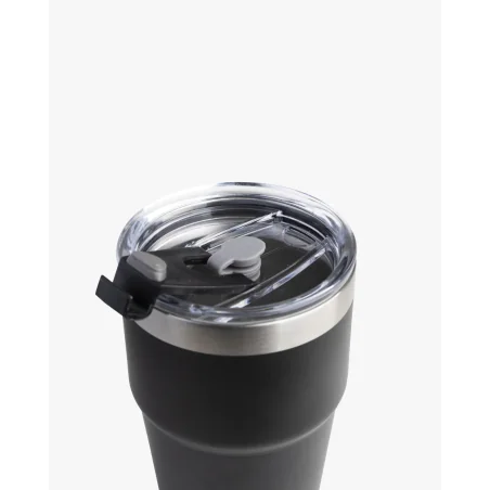Bohtal Double Insulated Travel Mug with Straw, Black - 600ml - SmartShake