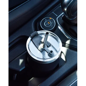 Bohtal Double Insulated Travel Mug with Straw, Black 600ml SmartShake