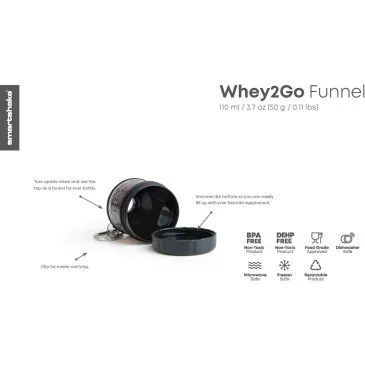 Whey2Go Funnel - Black - 110 ml de SmartShake pas cher