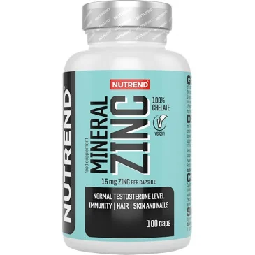 Mineral Zinc 100% Chelate, 15mg - 100 vcaps de Nutrend pas cher