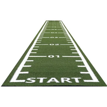 Piste en gazon - 10m x 1m Vert - Curled (poils courts) pas cher