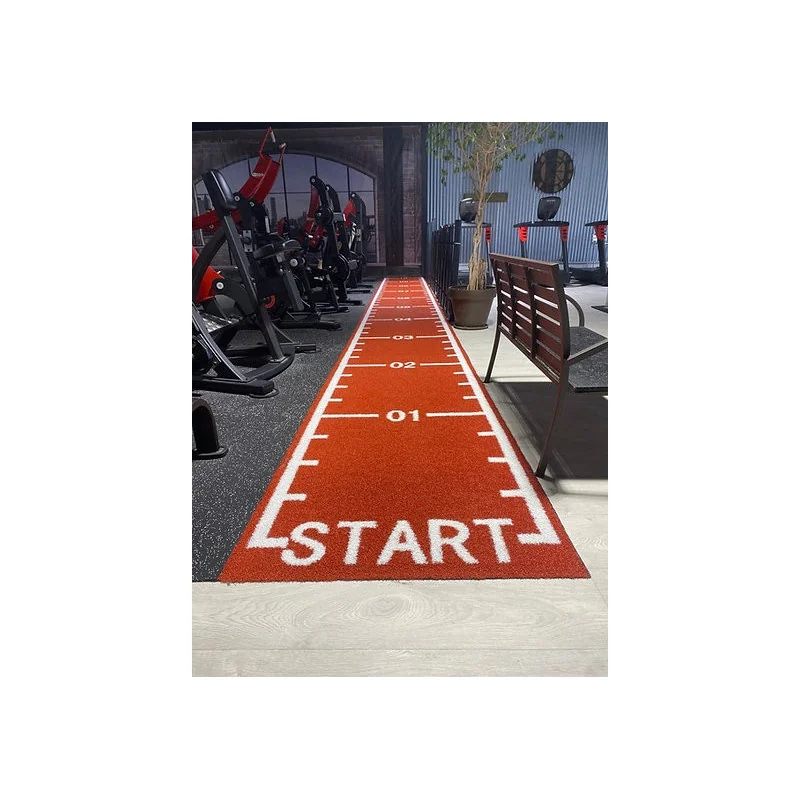 Piste en gazon - 10m x 1m Rouge - Curled (poils courts) Piste en gazon - 10m x 1m Rouge - Curled (poils courts)