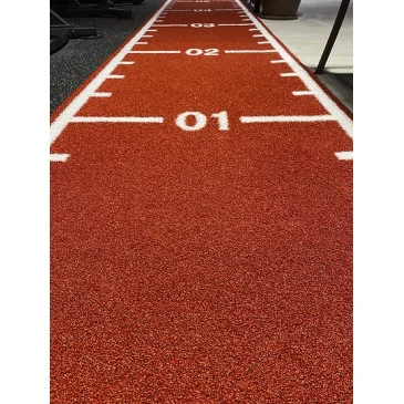 Piste en gazon - 10m x 1m Rouge - Curled (poils courts) pas cher