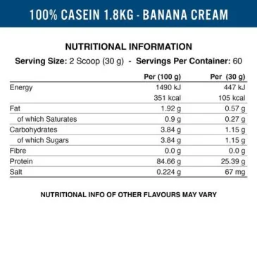 100% Casein Protein - 900 grams d'Applied Nutrition - Nutriwellness