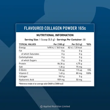Collagen Powder - 165 grams d'Applied Nutrition pas cher