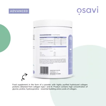 Collagen Peptides - Hydrolyzed Type 1 & 3 - 300 grams d'Osavi