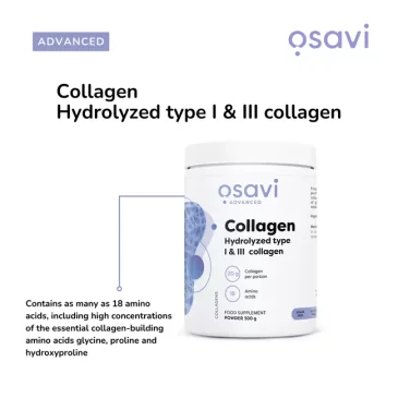 Collagen Peptides - Hydrolyzed Type 1 & 3 - 300 grams d'Osavi