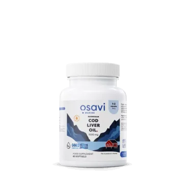 Norwegian Cod Liver Oil Softgels - 1000mg (Lemon) d'Osavi pas cher