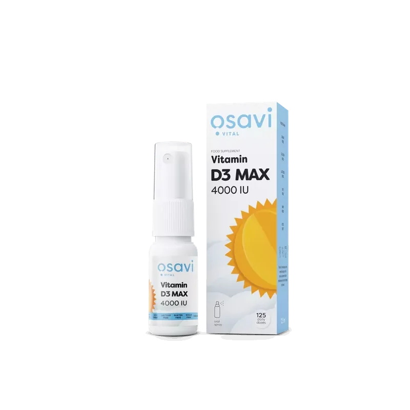Vitamin D3 Oral Spray - MAX 4000IU - 12.5 ml - Osavi