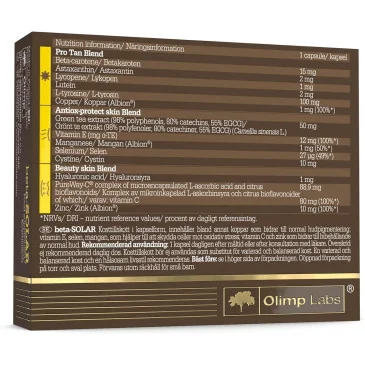 Beta-Solar Sport Edition - 30 gélules d'Olimp Sport Nutrition pas cher