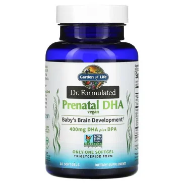 Dr. Formulated Vegan Prenatal DHA - 30 softgels de Garden of Life
