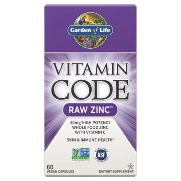 Vitamin Code Raw Zinc - 60 vegan caps de Garden of Life pas cher
