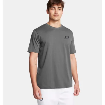 Haut à manches courtes Gray Sportstyle Left Chest d'Under Armour