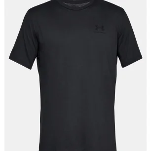 Haut à manches courtes Black Sportstyle Left Chest d'Under Armour